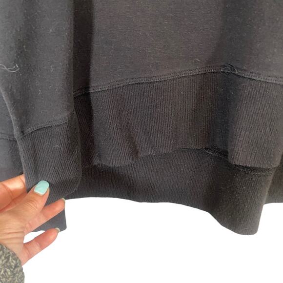 Athleta Black Long Sleeve Athletic Pullover Casual Sweatshirt Women SZ MP - Picture 5 of 8